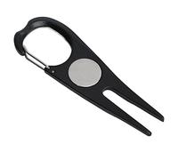 Cryfokt Golf Divot Tool, Aluminum Alloy 10cm 15g Golf Green Fork, Magnetic Fork with Precision Prongs for Repairing Fairway Marks and Cleaning Clubs