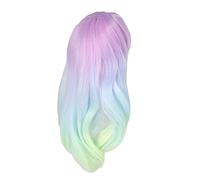 Cryfokt Gradient Color Ball Joint Doll Wig Soft Supple for 1/3 Dolls, High Temperature Silk Material, 1 Unit (Colorful)