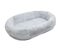 Cryfokt Gradient Gray Large Dog Bed for Humans, Soft, Comfortable, Spacious for a Nap or Sleep, with Storage Compartment (100 * 70 * 30CM)