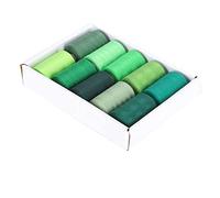 Cryfokt Green Sewing Thread, Sewing Thread Set 1000 Meters per Spool DIY -Set - Roll 10 Rolls for Handicrafts for The Production of The Garment
