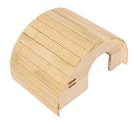 Cryfokt Guinea Wooden House Warm/Cool Nesting Space for Hamsters, Dwarf Hamsters, Golden Bears Virgin Bamboo Skimmed Pine 20.5x15x12.5cm / 8.1x5.9x4.9in