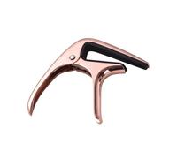 Cryfokt Guitar, Zinc Alloy Acoustic Electric with Thick Silicone Pad Ergonomic Grip for Folk Classical Ukulele Bass String Instruments (rose gold)