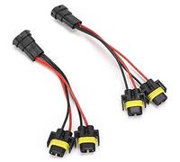 Cryfokt H11 H8 20 Gauge Heat Resistant 2-Way Splitter Wiring Harness for Headlight High Low Beam, Plug and Play Installation
