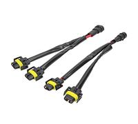 Cryfokt H11 H8 H9 Extension Wiring Harness Heavy Duty Male to Female Headlight Splitter Wire Harness for Truck Pickup LED - Durable Nylon - Plug and Play for Replacement