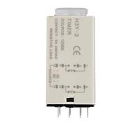 Cryfokt H3Y 2 Power On Delay Timer Relay 12VDC 8 Pin Adjustable Timing Relay with Transparent Dial & Galvanized Copper Pins for Automatic Control Remote Control Mechatronics Industrial (60S)