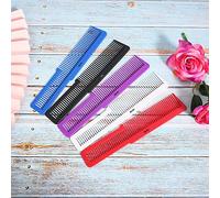 Cryfokt Hair Comb Set 5pcs Ergonomic Anti-Static Hairdressing Comb for Professional Barbers Plastic Multi-Color 8 X 1.6in