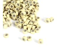 Cryfokt Hair Extension Rings Silicone Lined Soft Hair Extension Loops Beads for Comfortable Styling 3X5mm 200/500 PCS (500pcs)