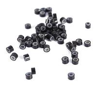 Cryfokt Hair Extension Rings Silicone Lined Soft Hair Extension Loops Beads for Comfortable Styling 3X5mm 200/500 PCS (2000pcs)