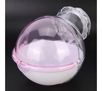 Cryfokt Hamster External Bathroom Sturdy Acrylic Small Animal Cage for Bathing Toy with Toilet for Bears Dwarf Hamsters 5.71x4.53x4.53inch (Roseate)