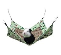 Cryfokt Hamster Hammock Cooling Bed Mat Premium Rattan Material Easy to Clean for Small Pets in Cages 1 Unit (Avocado)