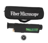 Cryfokt Handheld Fiber Optic Microscope, 200X 400X Magnification Fiber End Face Inspection Tool with White LED Light Source and Universal Adapters, for SC FC ST LC Type Connectors