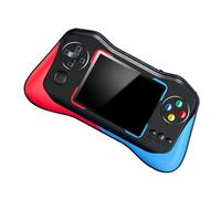 Cryfokt Handheld Game Console with 3.5in HD Screen Built in 500 Games for Kids Adults Retro Mini Electronic Toy (Red with Blue)