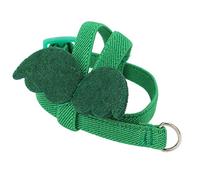 Cryfokt Harness Leash Adjustable Elastic Bite Resistant for Bird Flying Training Cute Wings (Green)
