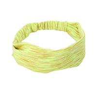 Cryfokt Headbands NonSlip Sweat Hair Wrap for Men Women, Elastic Sport Workout Stretch Headwraps, Absorbent Wide Headbands for Running, Parties, Weddings, Concerts, 91% Polyester (Fluorescent Green)