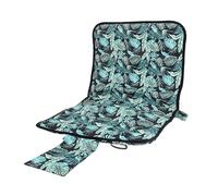 Cryfokt Heated Portable Seat Cushion USB Powered 3 Levels Heating Water Resistant for Camping Green Black Flower
