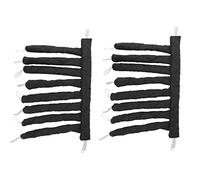 Cryfokt Heatless Curling Rod Headband for Quick Stylish Curls Adjustable Fits All Hair Types 2pcs (Black)