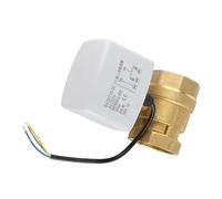 Cryfokt Heavy Duty Brass 2 Way Electric Ball Valve with Actuator Energy Saving for Ventilation System Electric Ball Valve