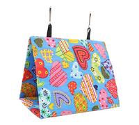 Cryfokt Heavy Duty Canvas House Bed with Hooks Bird Hanging Tent Colorful Design Resting Hideout for Cockatiels Suitable for Ornamental Birds/Small Pets (17 * 11 * 15CM)