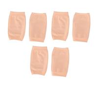 Cryfokt Heel Repair Socks Moisturizing Gel Silicone Socks for Cracked Heels Soft Breathable for Dry Feet 3 Pairs Nylon Silicone (Rosy)