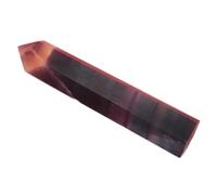 Cryfokt Hexagonal Natural Fluorite Stone Wand for Good Luck and Concentration, Smooth, Unique Lines, Perfect Home Ornament or Gift (60mm-65mm)
