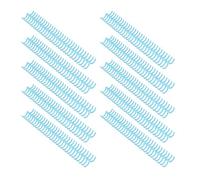 Cryfokt High Capacity Plastic Spine Binding Comb for A4 B5 A5 Paper 10 Pieces for Loose Leaf Notebooks (Transparent Blue)
