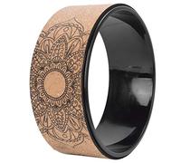 Cryfokt High Density PU Rubber Yoga Wheel, Tear Resistant, Flexible Roller Designed for Stretching and Flexibility to Help Back Aches and Tension, Extend Ring Premium Back Roller (Black inner ring)