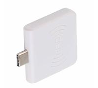 Cryfokt High Frequency Non Contact Card Reader Smart Mini ID Card Reader Micro USB Plug and Play for Android System, Scratch-Resistant Durable for VIVO Users (White)