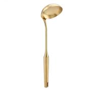 Cryfokt High Hardness Stainless Steel Ladle Spoon, Heat Resistant Kitchen Spatula Turner, Ideal Cooking Tool for Professional Chef (Ladle)