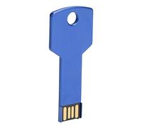 Cryfokt High Performance Blue USB Flash Drive Key Shape U Disk Car Computer Memory Stick Plug and Play, Durable Aluminum Alloy (64GB)