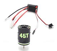Cryfokt High Torque 540 Brushed Motor 320A ESC Combo Set Durable Performance for Axial SCX10 D90 GEN8 RC Crawler 2 Pieces (45T)