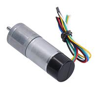 Cryfokt High Torque DC Geared Motor with Encoder Reliable and Stable Operation for DIY Robotics Smart Appliances and Electric Machines Zinc Alloy Construction (DC12V 60RPM)