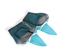 Cryfokt Horse Fly Mask Soft Breathable Elastic Knitted Fabric Anti Anti Fly Horse Mask for Face Ears, Lightweight Long Term Wear for Full Visibility, Draft for Horses (Hook and Loop, Large Blue)