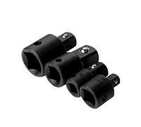 Cryfokt Impact Socket Adapter Set, 4 PCS Steel Socket Adapter Reducer 1/4 Inch 3/8 Inch 1/2 Rustproof Coated Impact Grade with Spring Loaded Ball for Automotive Repair Home