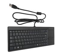 Cryfokt Industrial Keyboard, 12.2x4.5x0.5in Wired Connection Plug and Play with Integrated Touchpad, X Scissor Foot Structure,for Industry Food Service MilitaryHospital (USB Interface with HUB