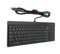 Cryfokt Industrial Keyboard, 12.2x4.5x0.5in Wired Connection Plug and Play with Integrated Touchpad, X Scissor Foot Structure,for Industry Food Service MilitaryHospital (Interface Without HUB