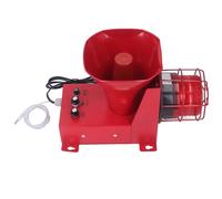 Cryfokt Industrial Siren Alarm, 180dB Water ProofStrobe Light Horn with 6 Alarm Tones USB Voice Setup, High Visibility and Low Power, for Mines Construction Sites Ports Factories (DC12V)