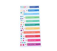 Cryfokt Inspirational Colorful Pencil Dot Wall Decal, 30x60cm