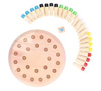 Cryfokt Interactive Wooden Memory Matchstick Chess Game for Family Fun, Enhances Cognitive Development and Problem Solving Skills, Suitable for Children and Seniors, Made of Rubberwood and Plastic