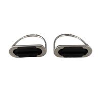 Cryfokt Iron Horse Stirrups with Safety Rubber Pad for Comfortable Equestrian Riding, Black Design, Holds Over 300 Kg, Ideal for Horse Riders