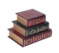 Cryfokt Jewelry Box Elegant Classical Style Jewelry Storage Chest Organizer for Dressing Table Home Decoration Fibreboard Material Black