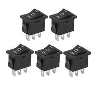 Cryfokt KCD1 Mini Toggle Switches, 10 Pieces, 3 Pin, 3 Position ON-OFF Square for Home Appliances