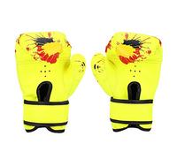 Cryfokt Kids Boxing Gloves Premium Durable Punch Training Gear for Ages 2-11 Hook & Loop Closure Breathable PU Leather (Yellow)