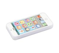 Cryfokt Kids Clear Music Baby Mobile Phone Toy Simulation Shaped Light English Mobile Phone Toy for Visual and Hearing Development for Children's Play in Portability, Durable Plastic (White)