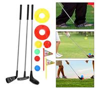 Cryfokt Kids Golf Set, 10pcs Safe Non Materials Easy Grip for Small Hands Children Golf Club Toy, Portable Toy with 3 Different Clubs 3 Multicolor Balls 2 Tees 2 Practice (Colorful)
