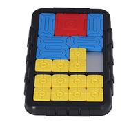 Cryfokt Kids Sliding Puzzle Board Promotes Logical Thinking Enhancing Challenges Slide Game Handheld Toy for Children 18 Chess Pieces for Daily Play Plastic (Black)