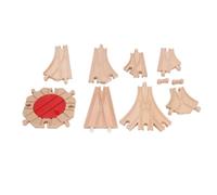 Cryfokt Kids Wooden Track Expansion Pack Creative Building Assembly Toys, Inspire Imagination and Creativity, Endless Fun and Learning for Toddlers and Children, Beech Wood Material (Pack C)