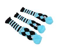 Cryfokt Knitted Fine Pattern Golf Club Head Covers Set for Stylish Golfers Protection for Travel (3PCS) (Blue Black)