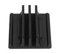 Cryfokt Laptop Bracket Durable Vertical Stand for Convenient Family Use Black Plastic Material (Double opening)