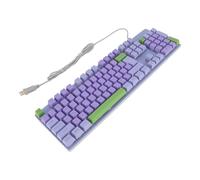 Cryfokt Large Print Metal Panel Wired Gaming Keyboard with Backlit for Elderly, USB Lighted Keyboard for Computer Laptop (#2)