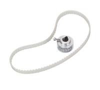 Cryfokt Lathe Drive Belt with Gear, 1.5M 90 Teeth Polyurethane Replacement Geared Belt for 0618, 0618-3B, 7x12, 7x14, for CJ18A, 7x10, Timing Pulley Wheel, Easy Installation